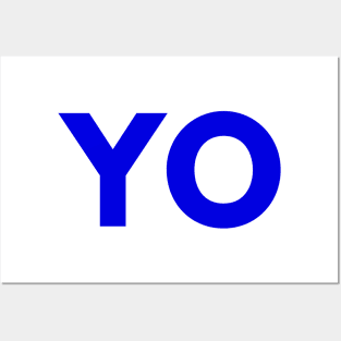 Blue YO design from pizza truck Posters and Art